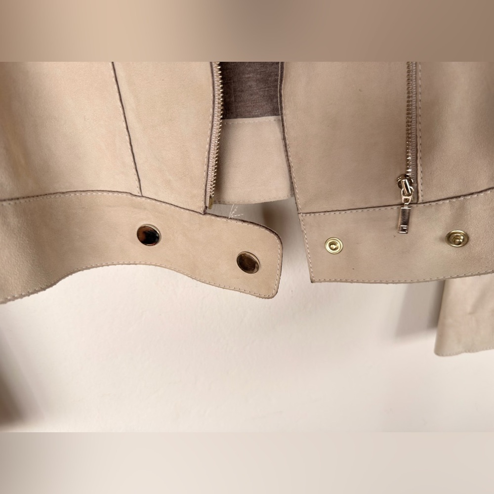 Lafayette 148 New York Tan Leather Jacket - Picture 4 of 7